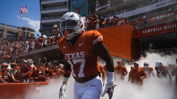 Texas Longhorns running back Savion Red (17) takes the field ahead of the game against Rice at Royal-Memorial Stadium on Saturday, Sep. 2, 2023 in Austin